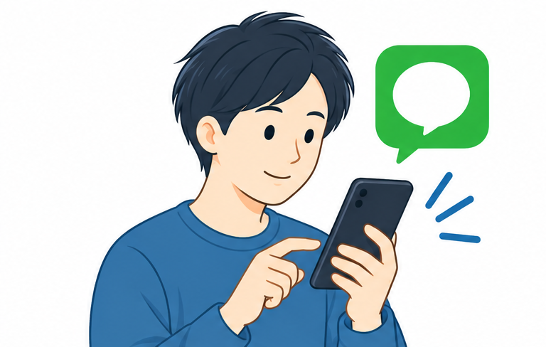 スマートフォンから相談するイメージ